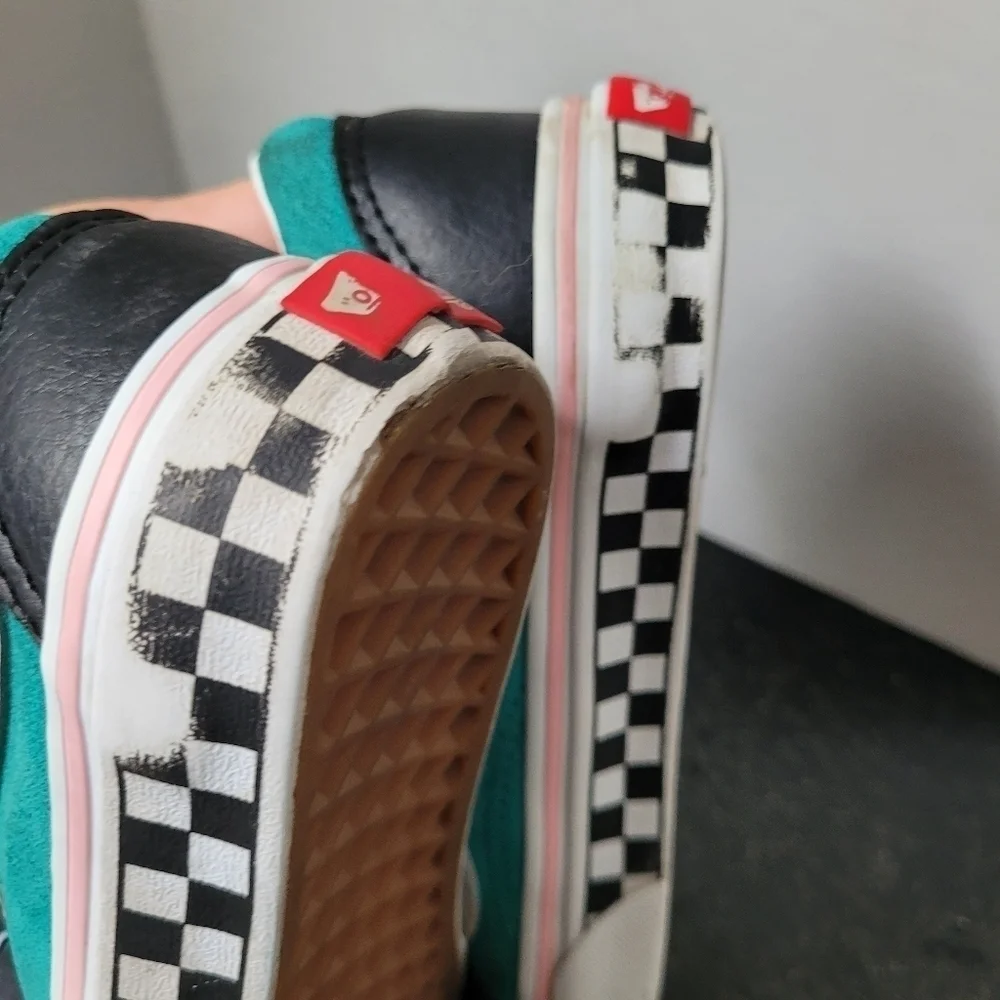 Vans black teal